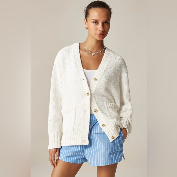 J. Crew Sweaters - J.Crew Marina V-neck cardigan in white